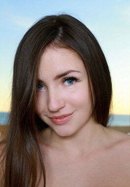 Blue-eyed angel slips pink onesie off and spreads sexy legs and buttocks