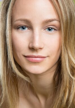 Young fabulous princess with bright eyes loves her fun parts and cuts them fat