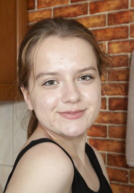 Innocent teen Vieta Angel strips down and flaunts her pussy