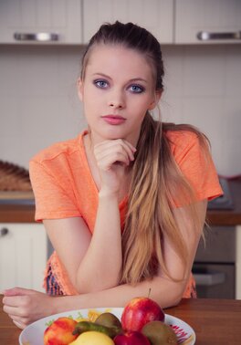 An apple a day can't keep big dicks away from this tight cunt