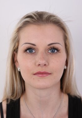 Probably usually lays on her back with her legs spread wide