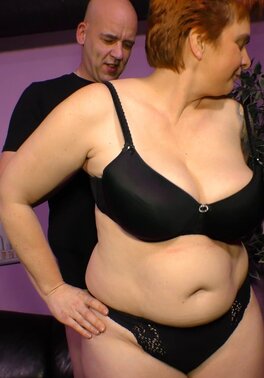 Horny old bitch can't wait to get fucked from behind hardcore