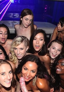 One party girl has thighs thick enough to crush melons, damn