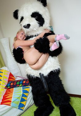 Amelie Pure gets to enjoy a fuck with a big-dicked PANDA BEAR
