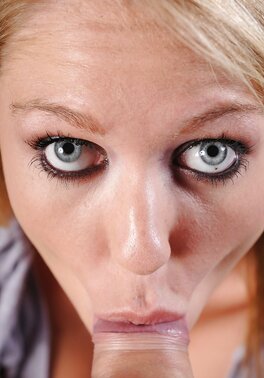 Brynn Tyler fervent blowjob and shaved pussy hammered hard