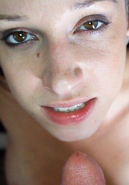 His dick drowns in vaginal fluid as she rides him hard