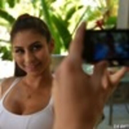 Beautiful chick asks a friend to film her yoga session and rewards him with sex