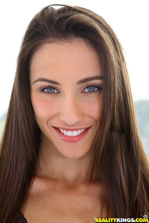 Slim beauty in awesome blue leotard knows how to pose in provocative way