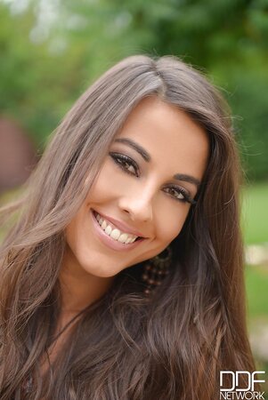 Lovely teen girl with tiny tits has self-satisfaction act in the evening