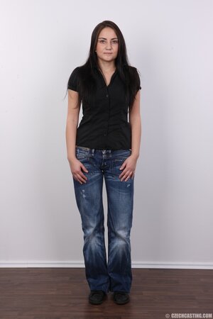 Amateur brunette loves her pussy being exposed on camera and still feels shy