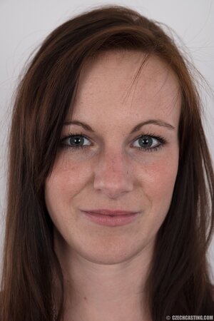 Photographer set the camera and took pics of model with natural melons