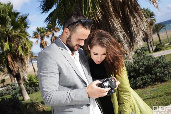 Latina whore Zoe Doll follows photographer for shooting and fucking session