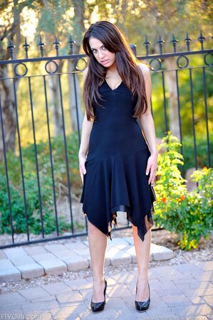 Babe in black can't keep her real slut nature inside and it comes out