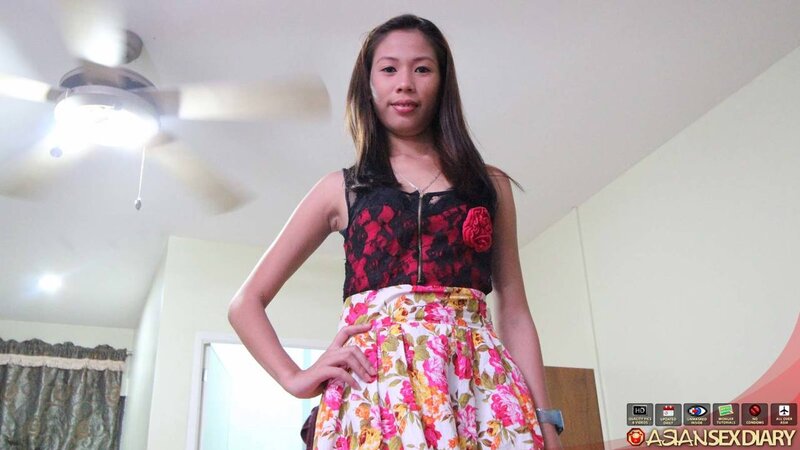 Seductive oriental teen Kiana is creampied after that boy drills her