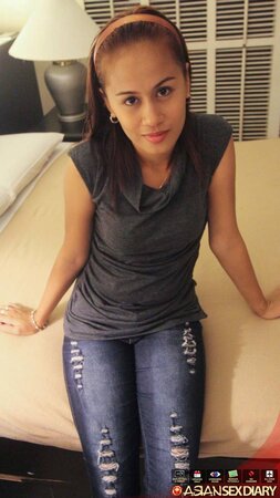 Drunk Asian girl takes advantage of a boner to suck and be scored in muff