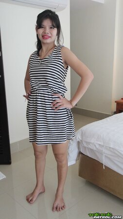 Exotic teen Nana takes off stripped dress and gets drilled into all holes