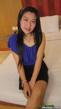 Obedient Asian cutie facialized after sex in the hotel room with tourist