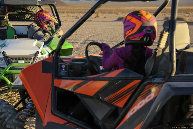 Hot pornstar is carnal with noble bald stallion in the post-apocalyptic desert