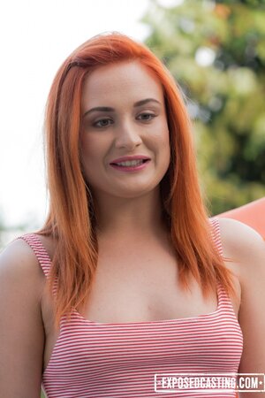 Awesome red-haired nympho comes to the casting and enjoys riding the agent's dick