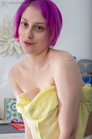 Purple hair babe is going to tease the way she loves to tease