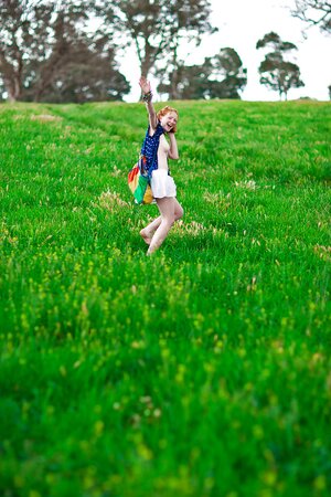 Redheaded beauty in badass glasses is going to show her twat