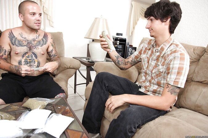 Helplessly horny blonde is going to take this badass dude's dick