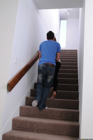 Attractive blonde shows her kinky side with a true creep