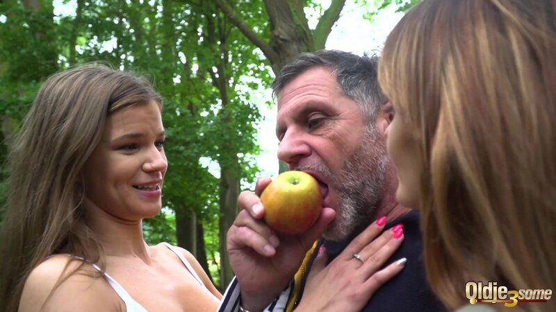 Two women are enjoying the hottest action with a DILF stud