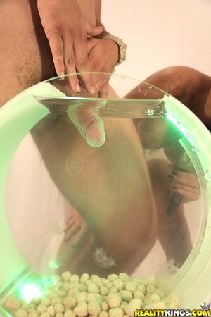 Lady shows her body and prepares to take that wet boner too