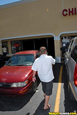 Beautiful blonde getting rammed with her legs all the way up