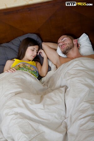 Brunette is here to suck dick and then eat his hot semen