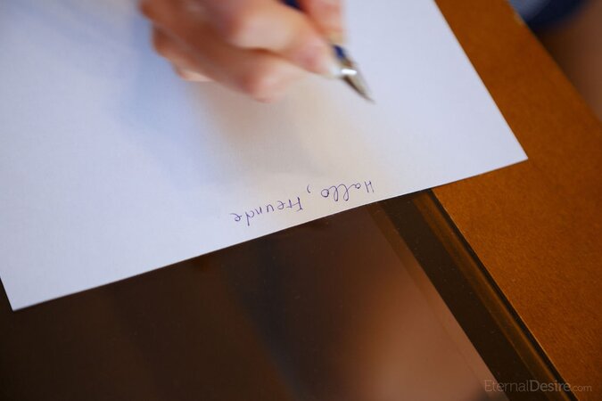 Busty lady wants to expose her crotch and hump the air as well