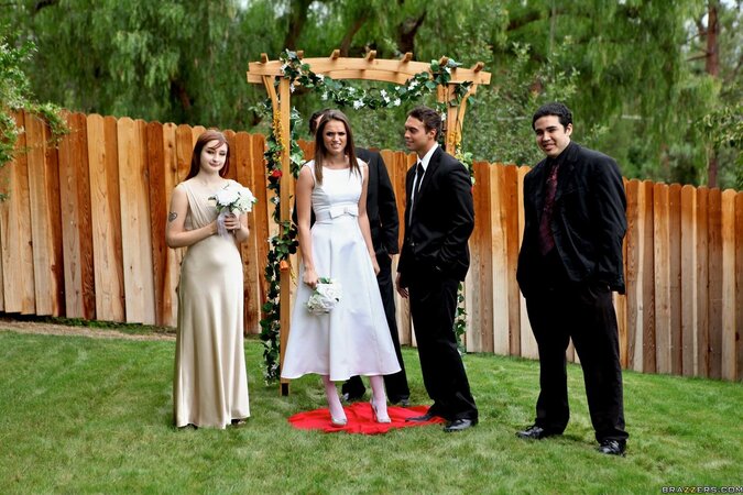 Ultimate hottie spends the honeymoon fucking and getting facialized