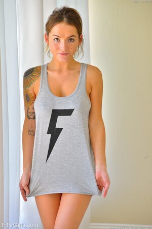 Charlotte and Stella fucking each other with a huge dildo