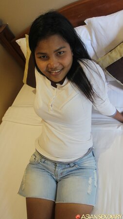 Cambodian cutie fine tunes her pussy to get fucked hard