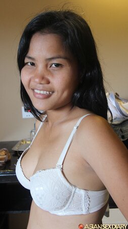 Cambodian cutie fine tunes her pussy to get fucked hard