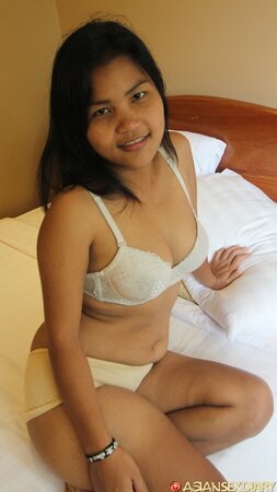 Cambodian cutie fine tunes her pussy to get fucked hard