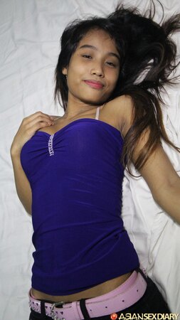 Filipina with a tight pussy showing off her wet opening