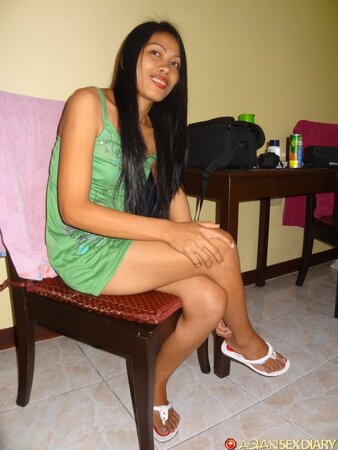 Asian babe named Clair is here to pet her pussy and fuck too