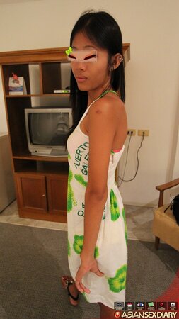 Good looking babe from Asia opens her legs for a fat boner