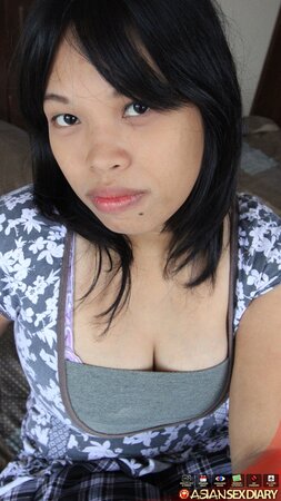 Asian girl with big tits fucks a stranger till he creampies her