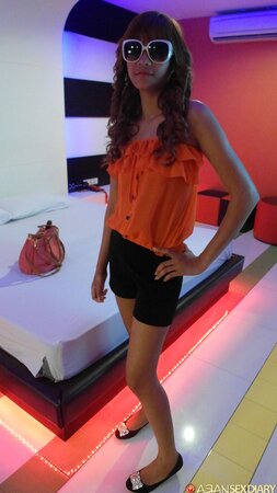 Skinny Asian teen devours a white dick and gets fucked after