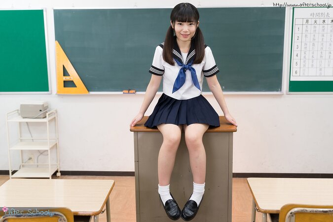 Cute Japanese schoolgirl undresses to flaunt her petite body