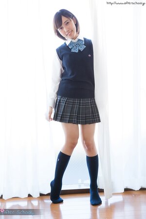 Cute Japanese schoolgirl likes to show off her perky tits