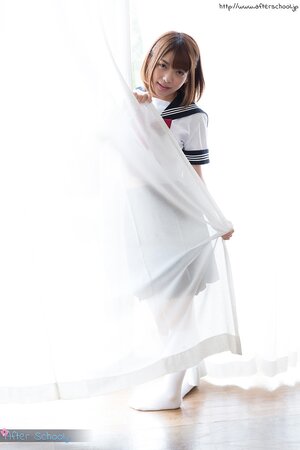 Kawai Japanese schoolgirl shows off her tight hairy pussy