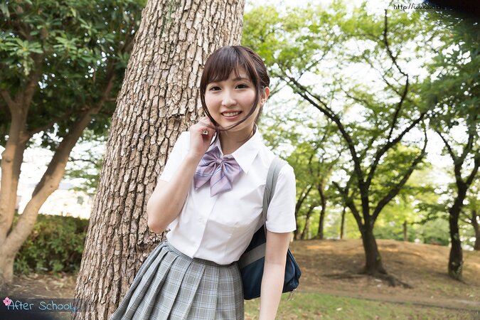 Japanese schoolgirl strips down her uniform to flaunt her body