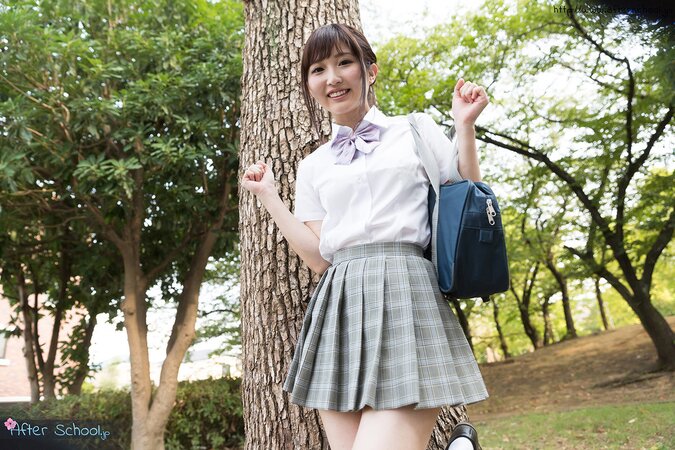 Japanese schoolgirl strips down her uniform to flaunt her body