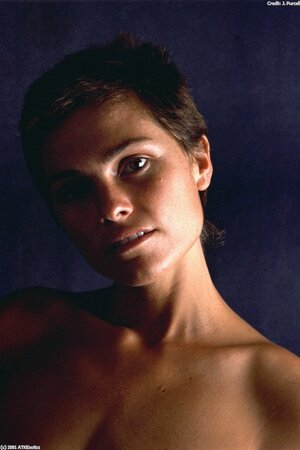 Karina Currie looks skinny and sexy as she poses on her own