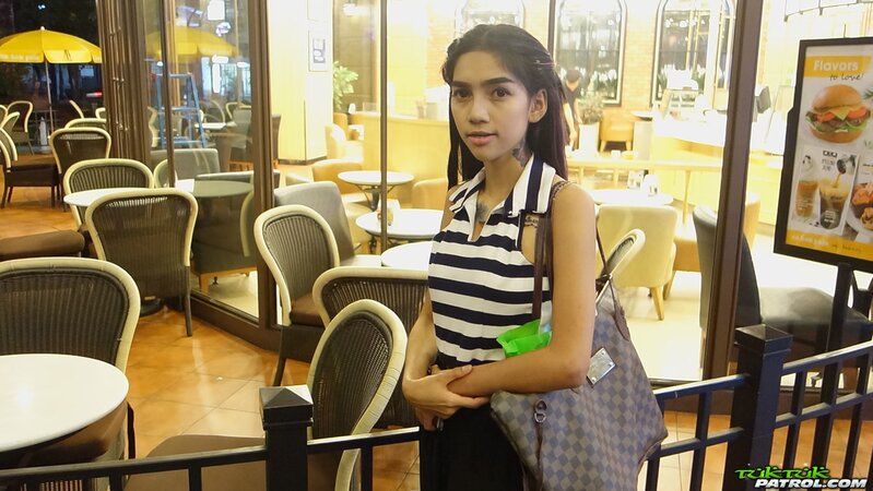 Slender Asian teen comes to a tourist's hotel room to pose naked