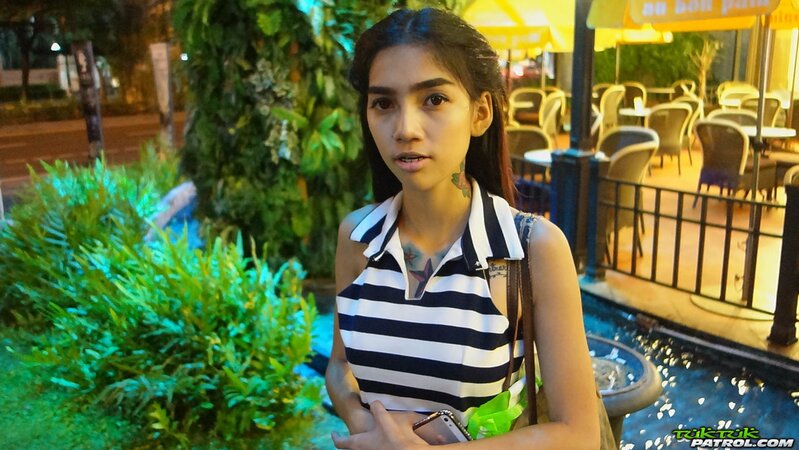 Slender Asian teen comes to a tourist's hotel room to pose naked